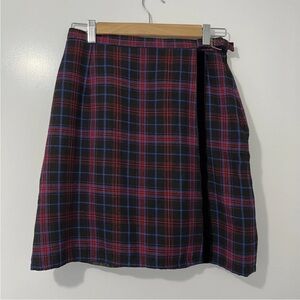 Vintage Crazy Horse Vintage Plaid Skirt Size 8